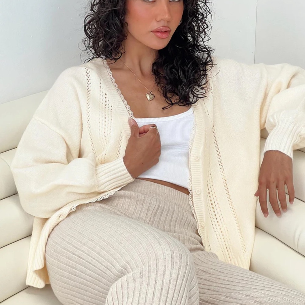 Princess Polly OAKLEIGH CARDIGAN CREAM